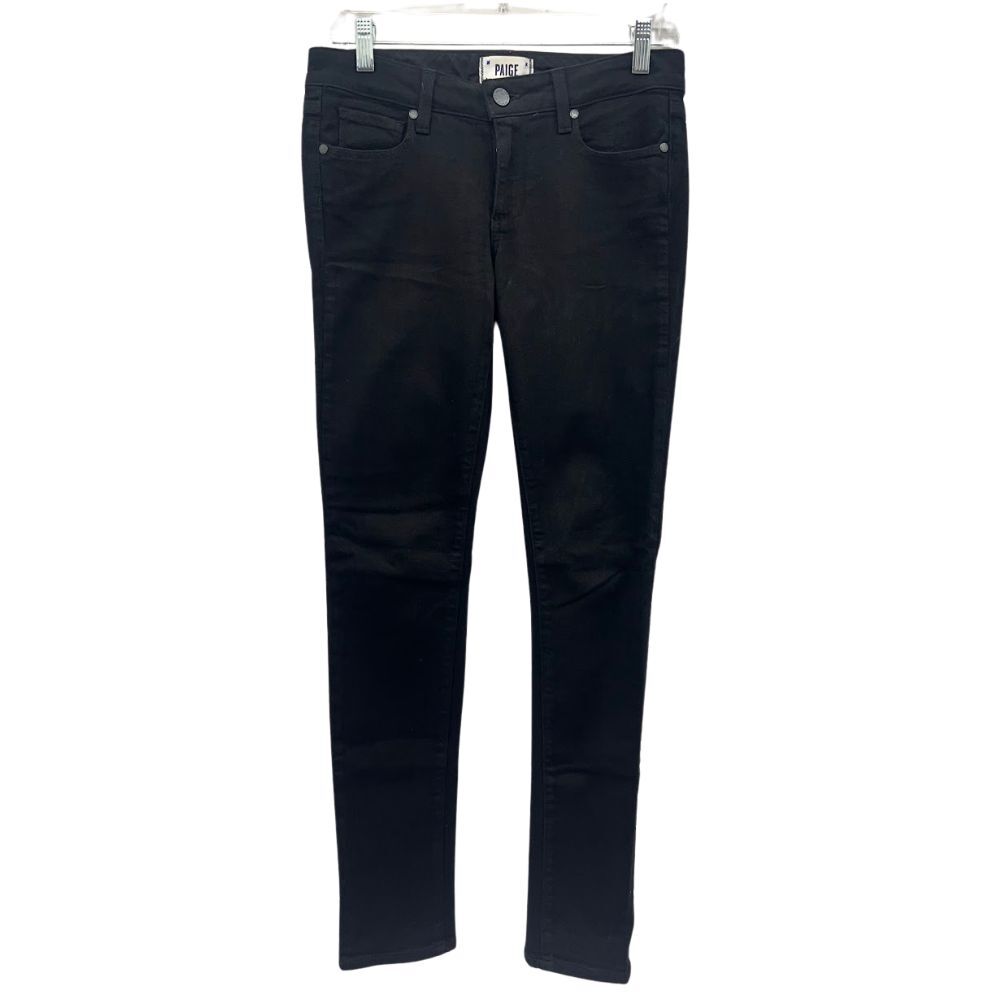 Paige Skyline Skinny Black Jeans Women's Size 27 Cotton Stretch